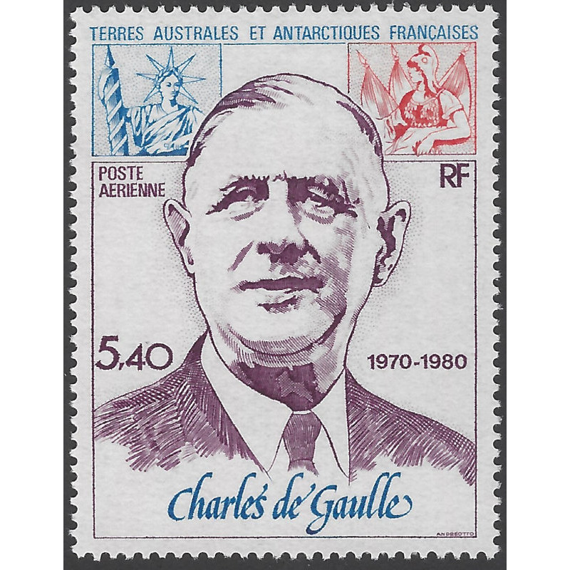 T.A.A.F. Général de Gaulle timbre poste aérienne N°61 neuf**.