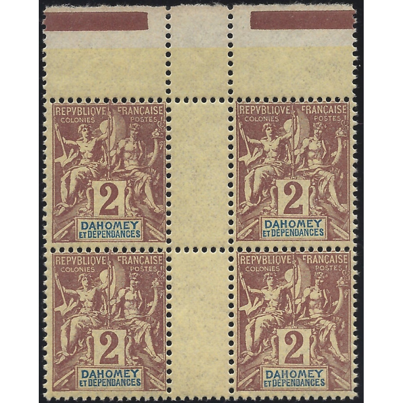 Dahomey timbre-poste N°7 bloc de 4 hdf sans millésime neuf**.