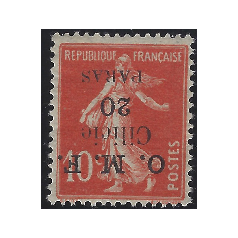 Cilicie timbre-poste N°91b variété surcharge renversé neuf**.
