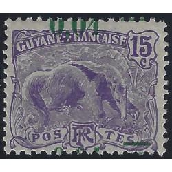 Guyane timbre N°93d variété surcharge déplacée neuf**.