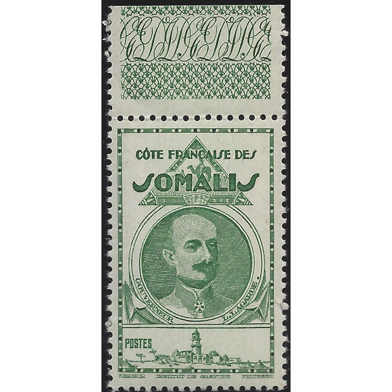 Cote française des Somalis timbre N°250a variété sans indication de valeur neuf**.