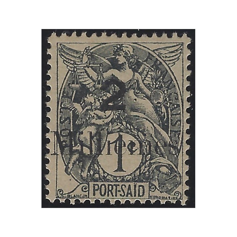 Port-Saïd timbre-poste N°61A erreur de surcharge neuf**.