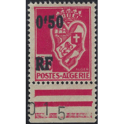Algérie timbre poste N°247b variété double surcharge neuf**.