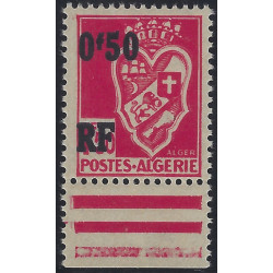 Algérie timbre poste N°247b variété double surcharge, bdf neuf**.