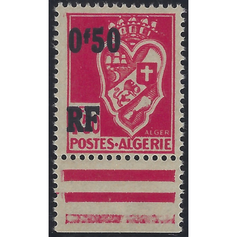 Algérie timbre poste N°247b variété double surcharge, bdf neuf**. -  Philantologie