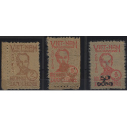 Vietnam du Nord timbres-poste N°60-62 série neuf.
