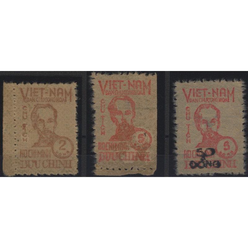 Vietnam du Nord timbres-poste N°60-62 série neuf.