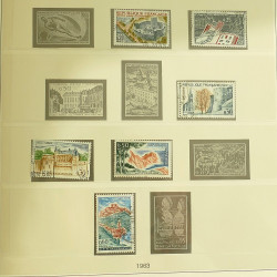 Collection timbres de France 1957-1969 en album Lindner.