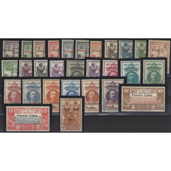 Cote française des Somalis timbres France libre N°204-233 neuf**.