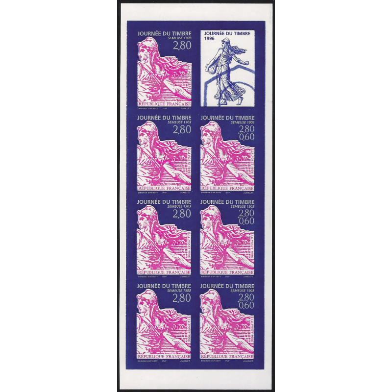 Carnet Journée du timbre 1996 non dentelé neuf**.