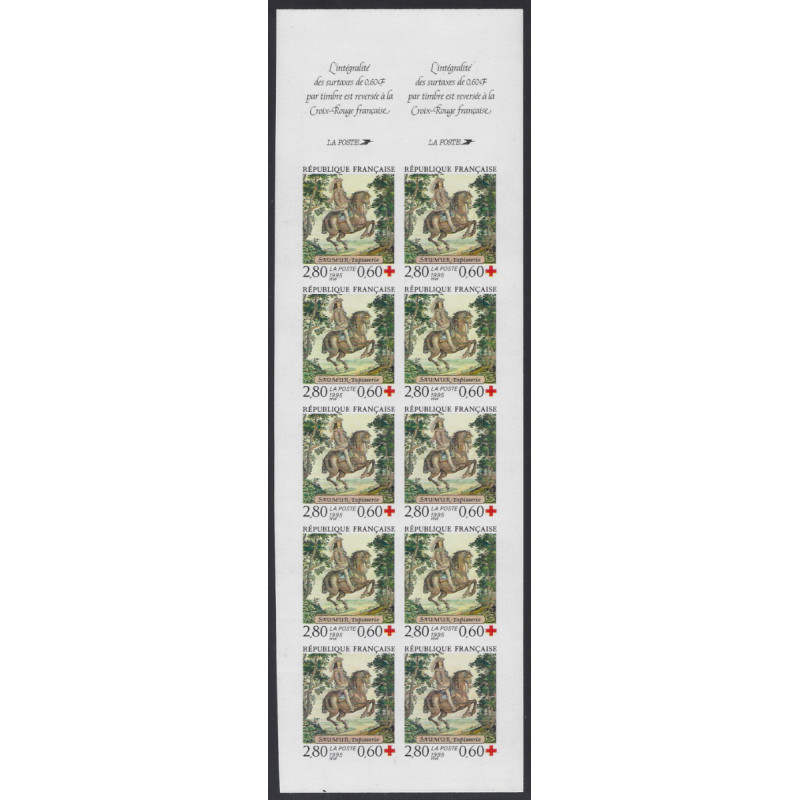 Carnet de timbres Croix-Rouge 1995 non dentelé neuf**.