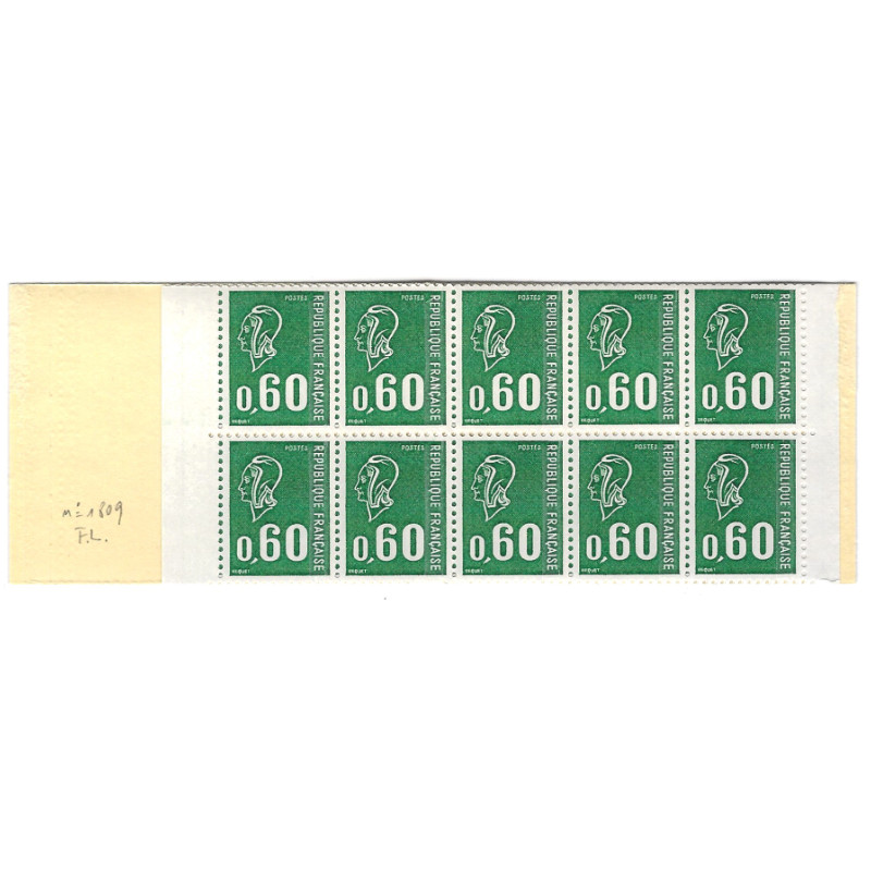 Carnet de 20 timbres Marianne de Béquet N°1815-C1.