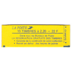Carnet de 10 timbres Liberté de Delacroix N°2376-C11a.