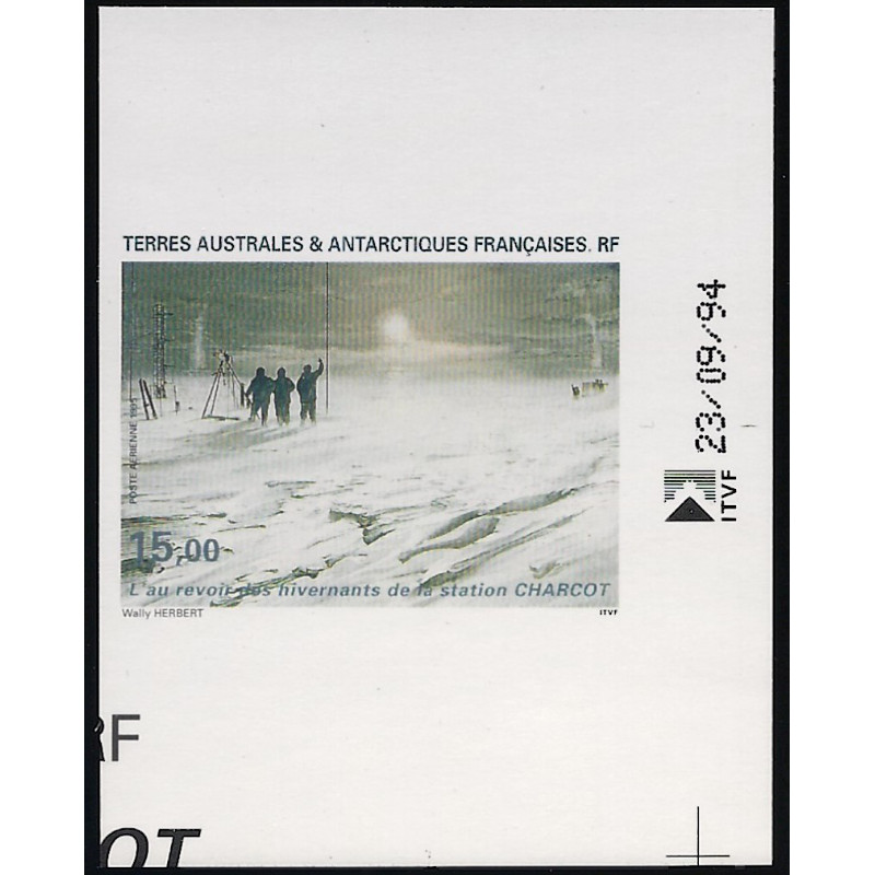 Station Charcot timbre T.A.A.F. poste aérienne N°135 non dentelé neuf**.