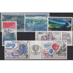 Timbres T.A.A.F. poste aérienne N°79-85 série neufs**.