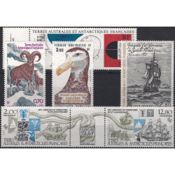 Timbres T.A.A.F. poste aérienne N°86-91 série neufs**.