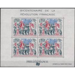 T.A.A.F. PhilexFrance89 bloc feuillet de timbres N°1 neuf**.