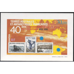 T.A.A.F. bloc-feuillet de timbres N°2 épreuve de luxe.