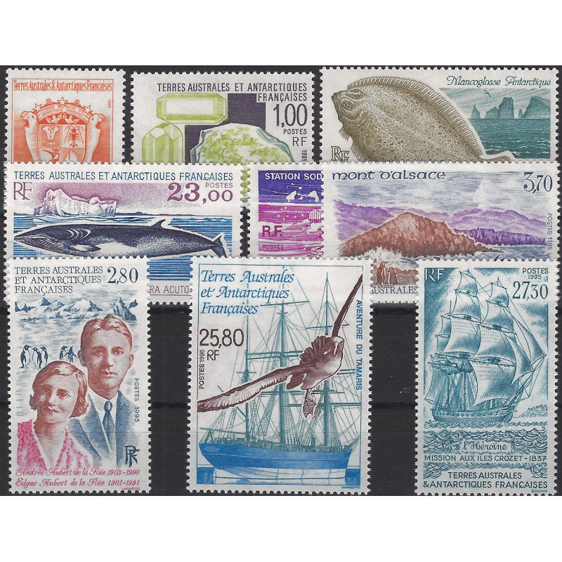 Timbres de T.A.A.F. année complète 1995 neuf**.