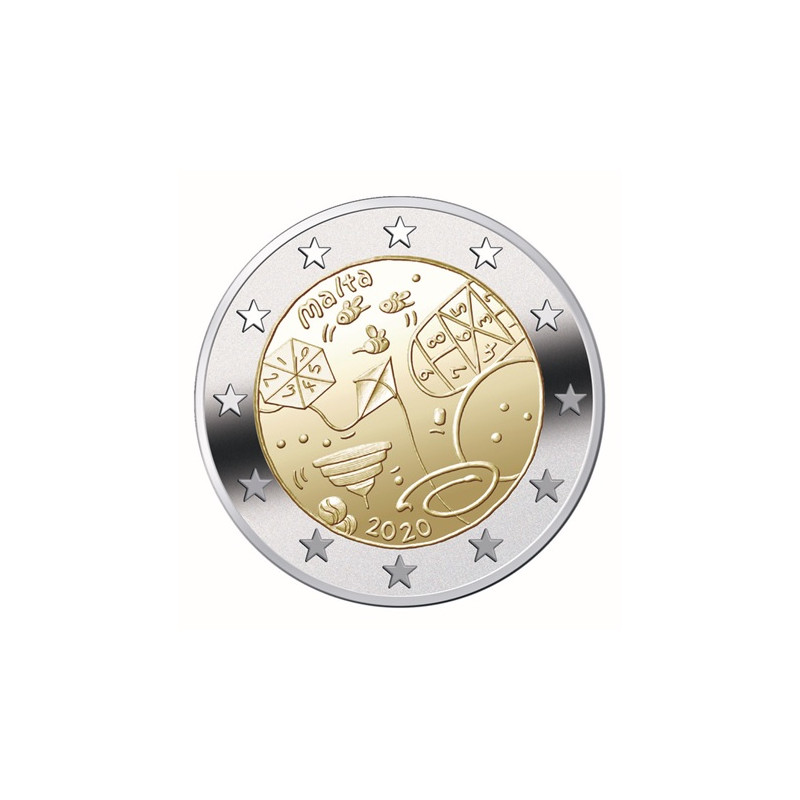 2 euros commémorative Malte 2020 - Jeux d'enfants.