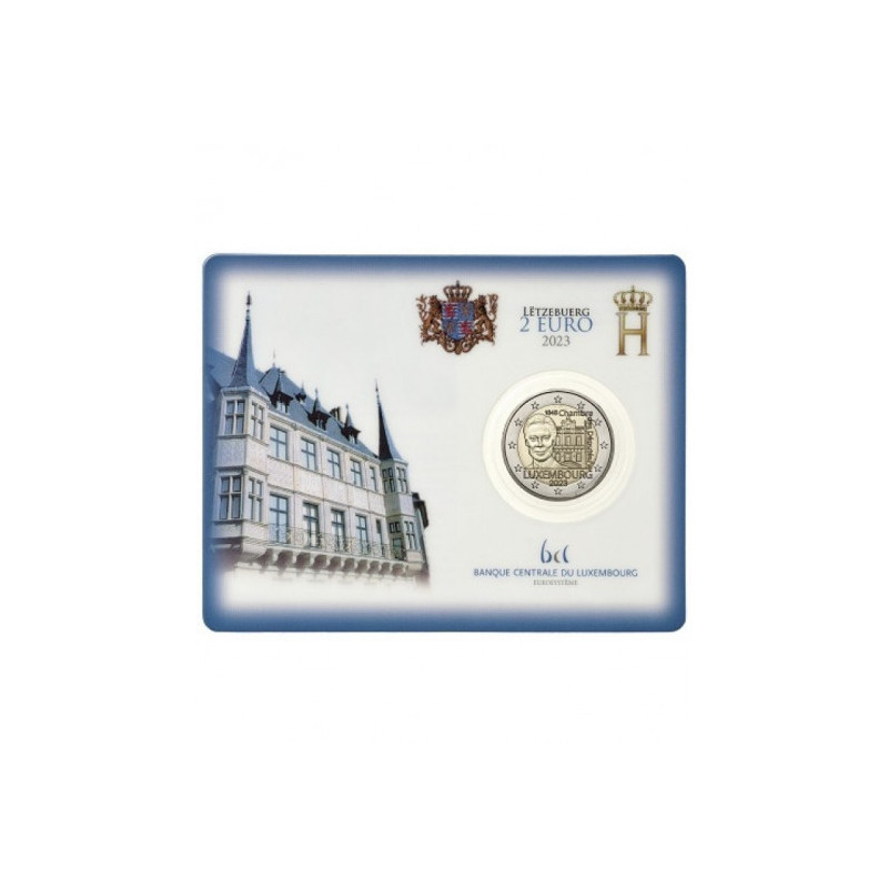 2 euros commémorative Luxembourg 2023 - Chambres des députés, version coincard.