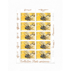 Feuillet 10 timbres Poste aérienne Breguet XIV N°F61a neuf**.