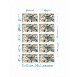 Feuillet 10 timbres Poste aérienne Potez 25 N°F62a neuf**.