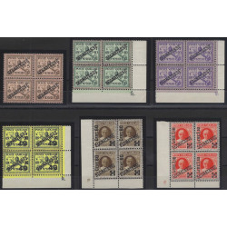 Vatican timbres-taxes N°1-6 en bloc de 4 neuf**. R