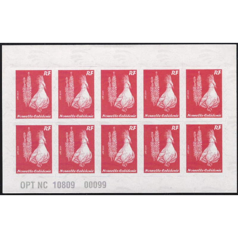 Le cagou carnet de 10 timbres Nouvelle Calédonie N°C1084A neuf.