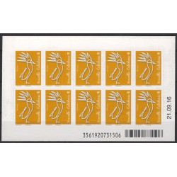 Cagou orange carnet de 10 timbres Nouvelle Calédonie autoadhésifs N°C1290 neuf.