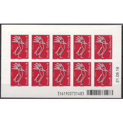Cagou carnet de 10 timbres Nouvelle Calédonie autoadhésifs N°C1289 neuf.