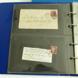 Lot de lettres, entiers de Grande Bretagne, U.S.A. en album.