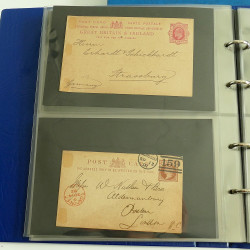Lot de lettres, entiers de Grande Bretagne, U.S.A. en album.