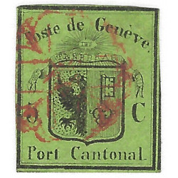 Suisse port Cantonal timbre N°2 oblitéré, R.