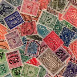 Allemagne timbres d'inflation tous différents.