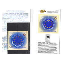Chypre bloc-feuillet de timbres Europhilex surchargé N°17A neuf**.