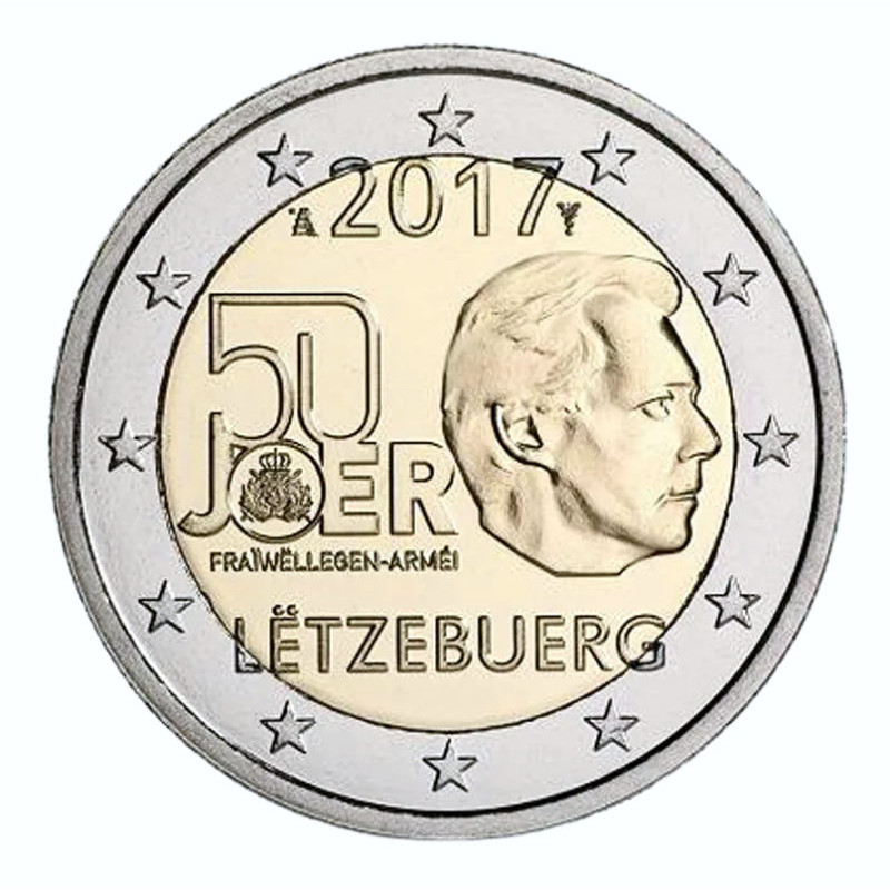 2 euros commémorative Luxembourg 2017 - Service militaire volontaire.