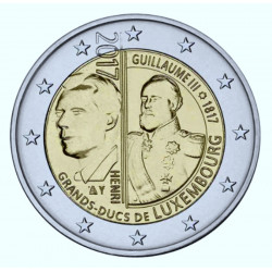 2 euros commémorative Luxembourg 2017 - Grand Duc Guillaume III.