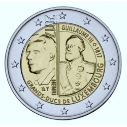 2 euros commémorative Luxembourg 2017 - Grand Duc Guillaume III.