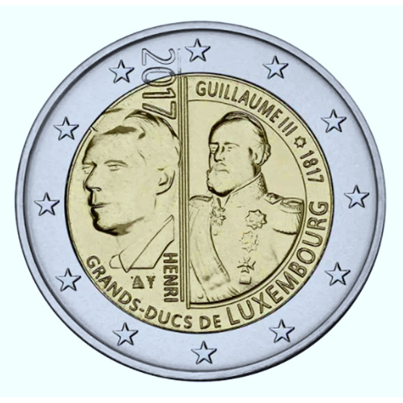 2 euros commémorative Luxembourg 2017 - Grand Duc Guillaume III.
