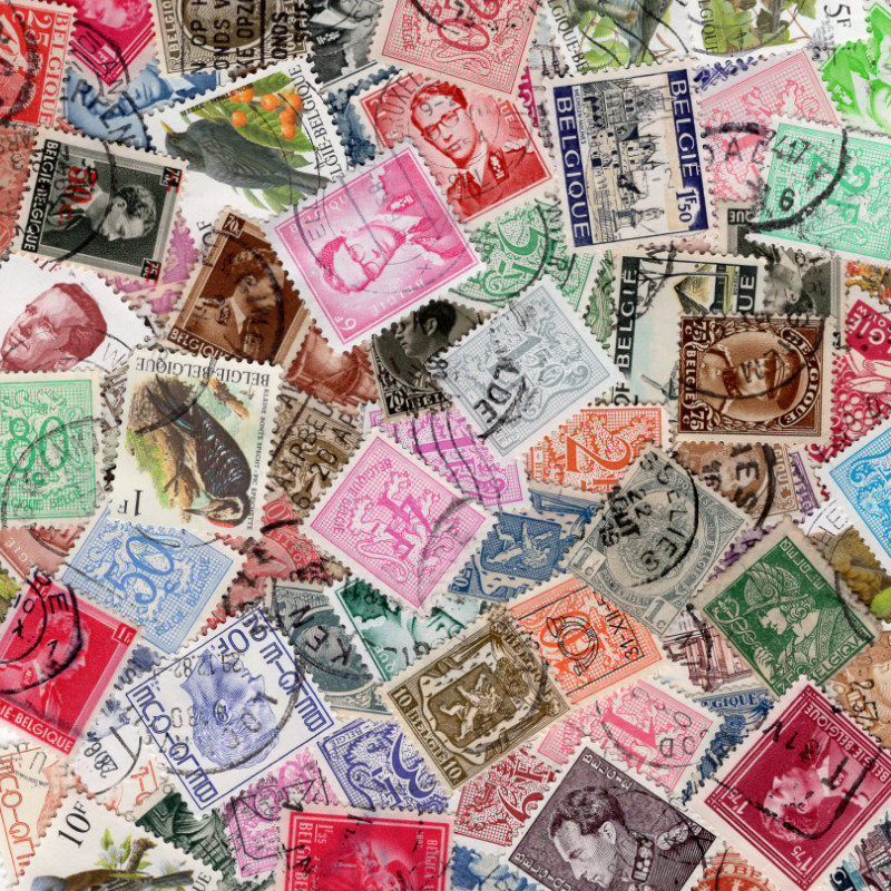 Belgique timbres de collection tous différents.