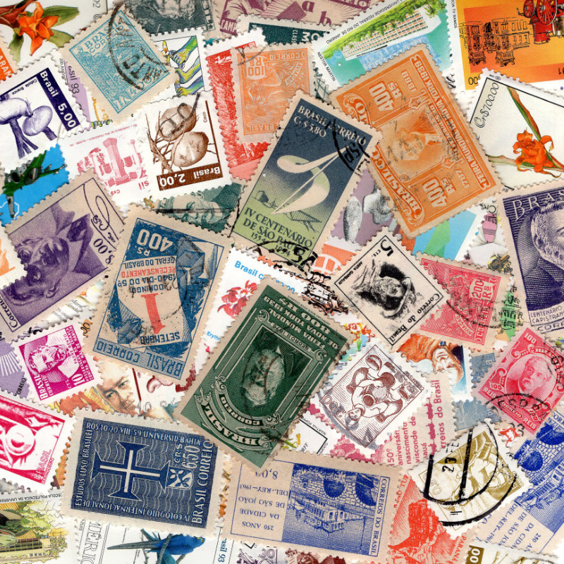 Brésil timbres de collection tous différents.