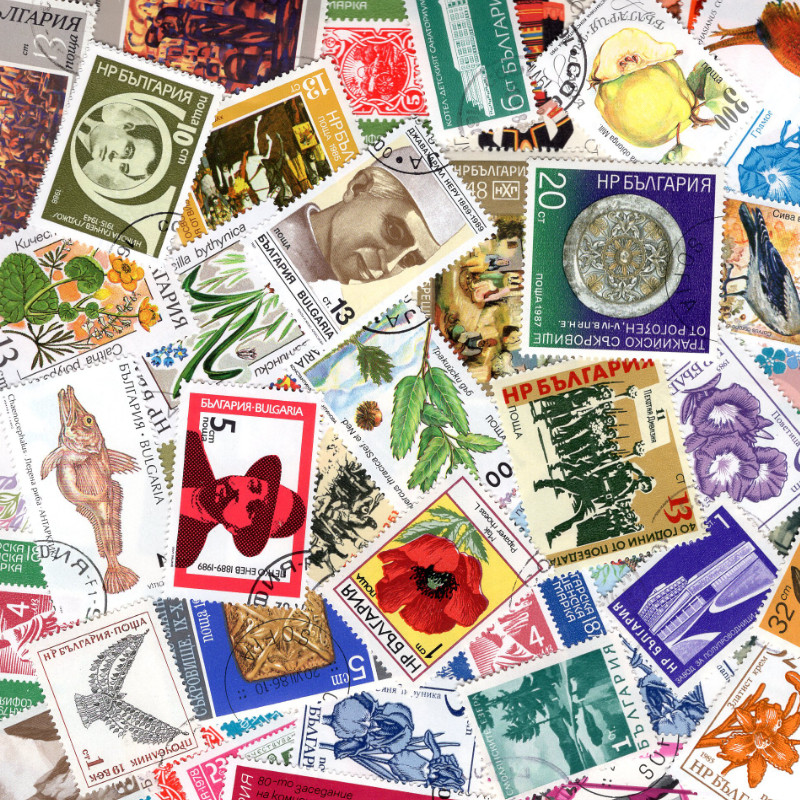 Bulgarie timbres de collection tous différents.