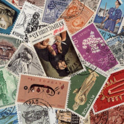 Chypre timbres de collection tous différents.