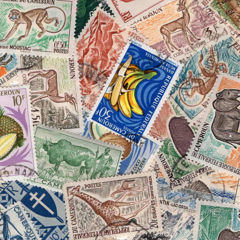 Cameroun timbres de collection tous différents.
