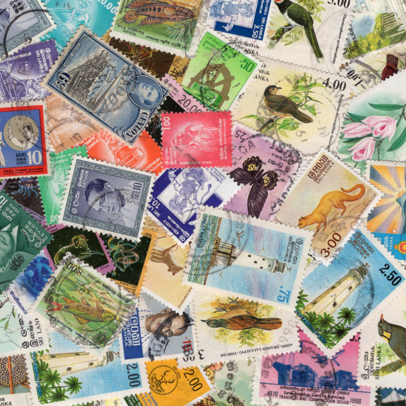 Ceylan Sri Lanka timbres de collection tous différents.