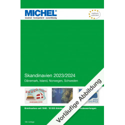 Catalogue de cotation Michel timbres de Scandinavie 2023-2024.