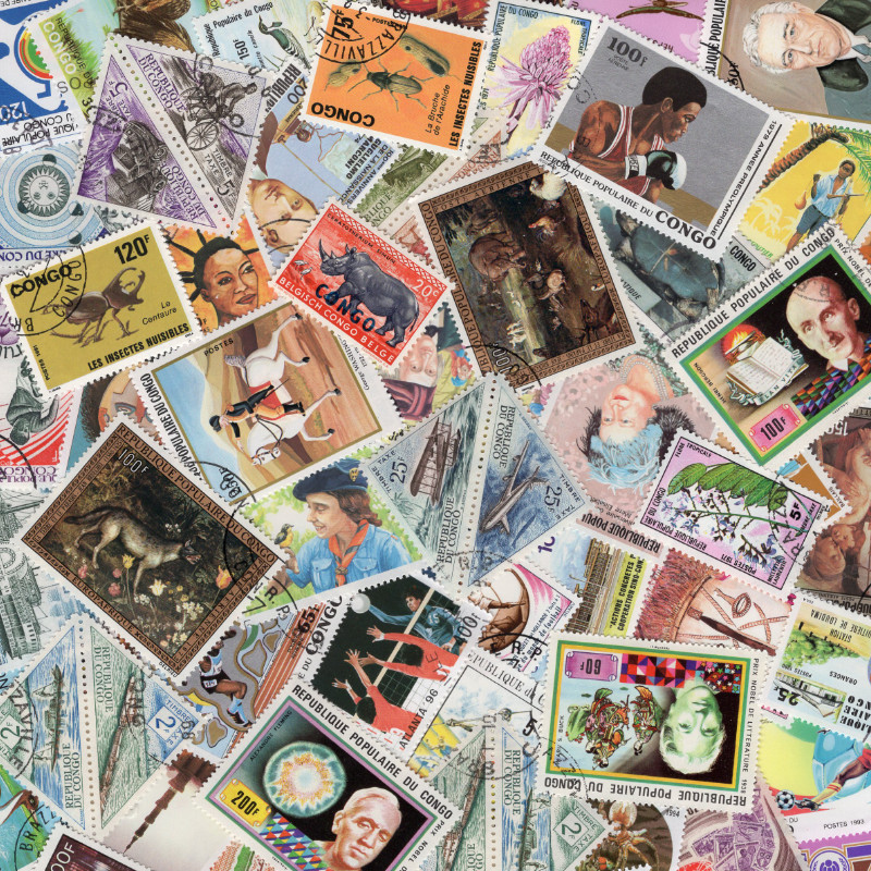 Congo Français timbres de collection tous différents.