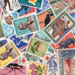 Congo Belge timbres de collection tous différents.