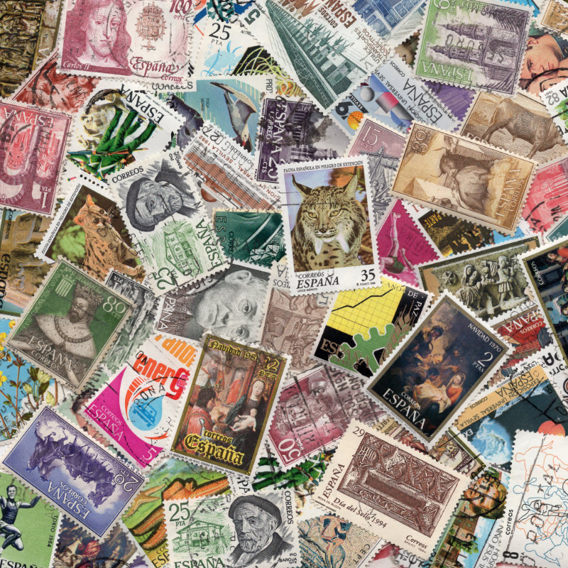 Espagne timbres de collection tous différents.